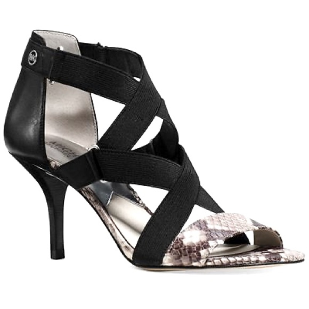 MK Michael kors snakeskin elegant strappy stiletto heel pump open toe